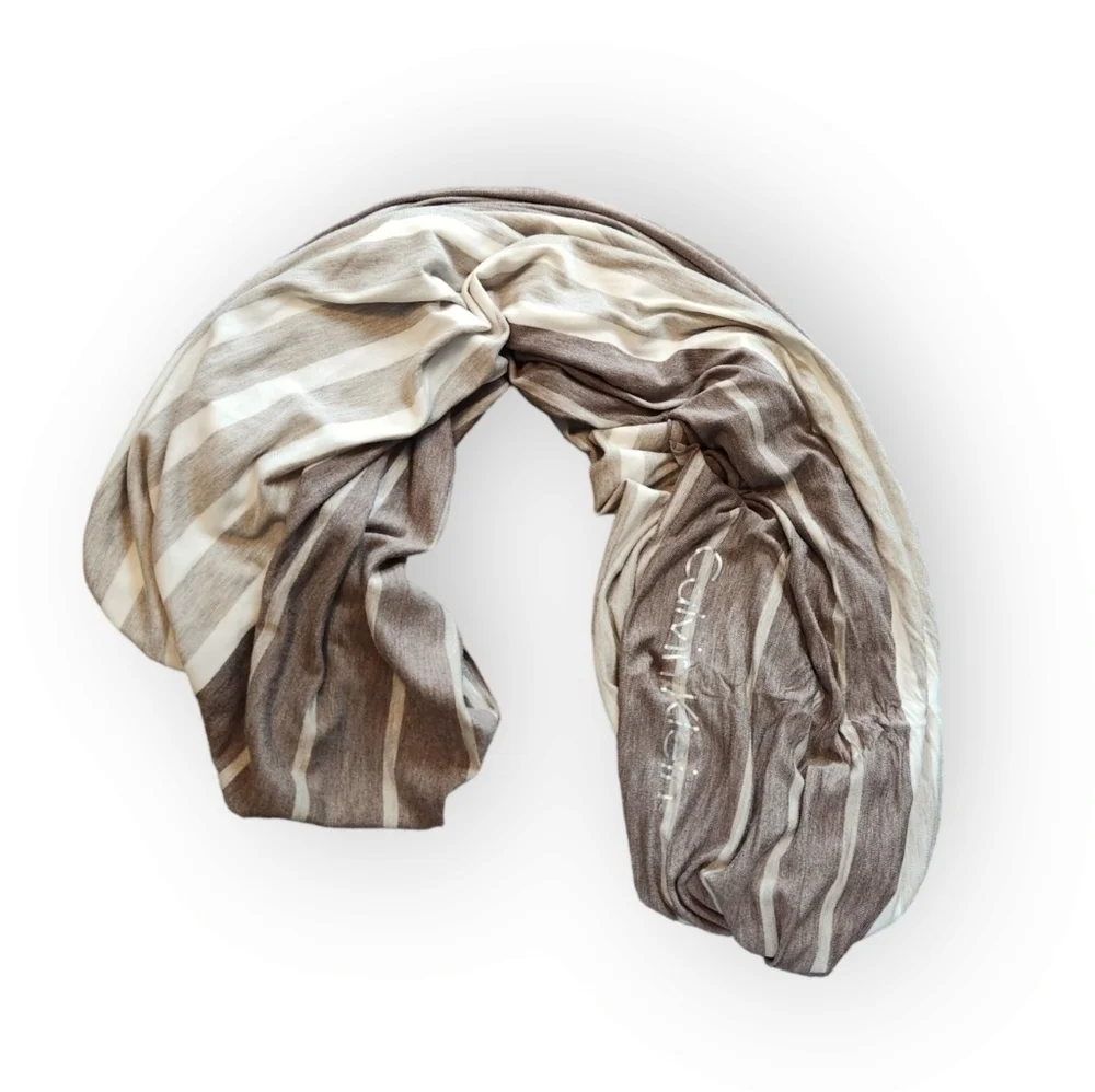 Calvin Klein Striped Infinity Scarf